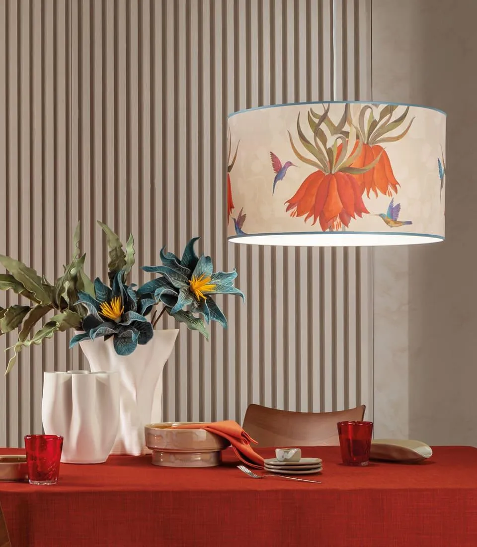 Paralume a sospensione cilindrico - Colibrì