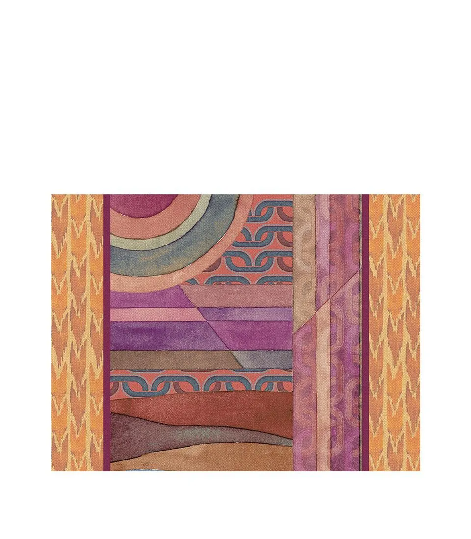 Tovaglietta rigida cornice senape - Orizzonti di seta