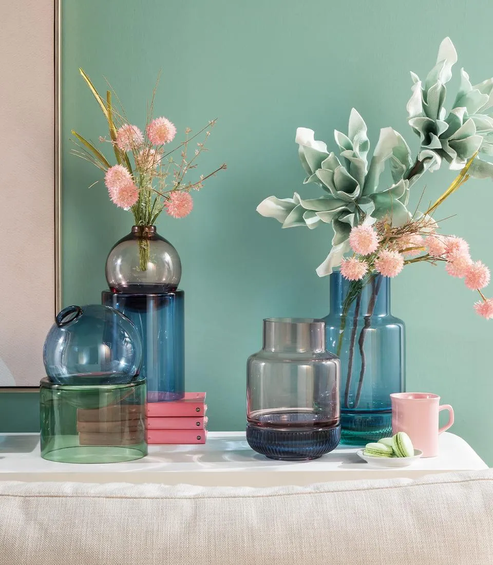 Vaso sfera con base basso