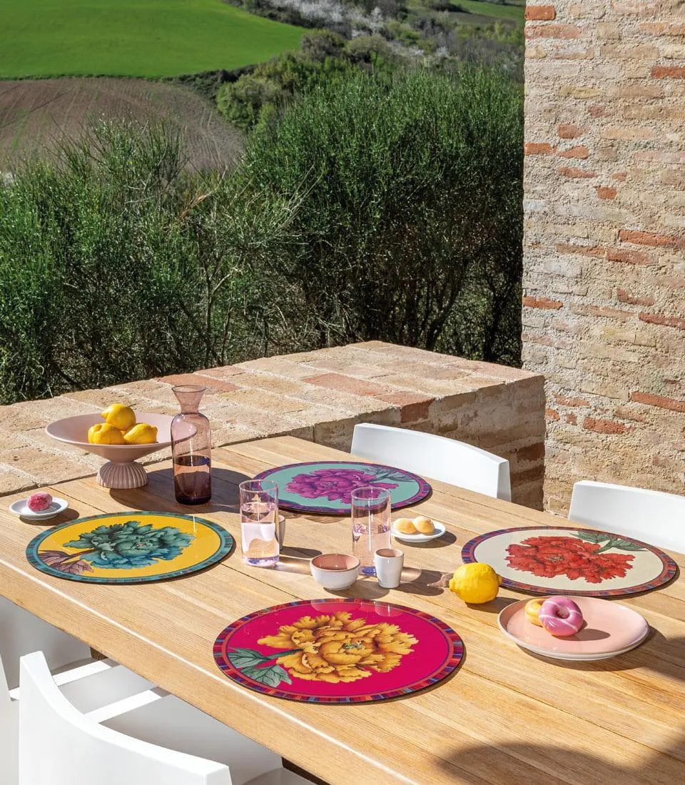 Tovaglietta rigida ottanio - Peonia