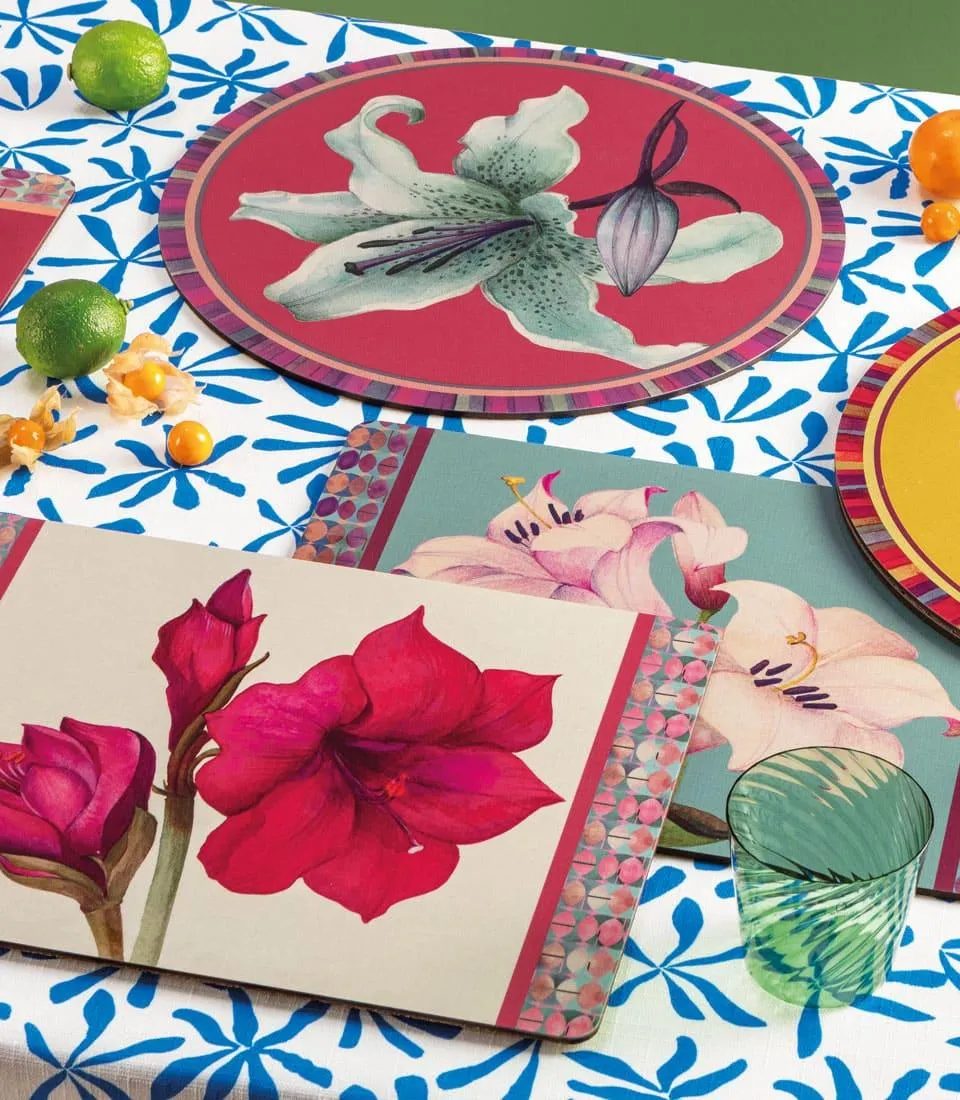 Tovaglietta rigida magenta - Giglio orientale