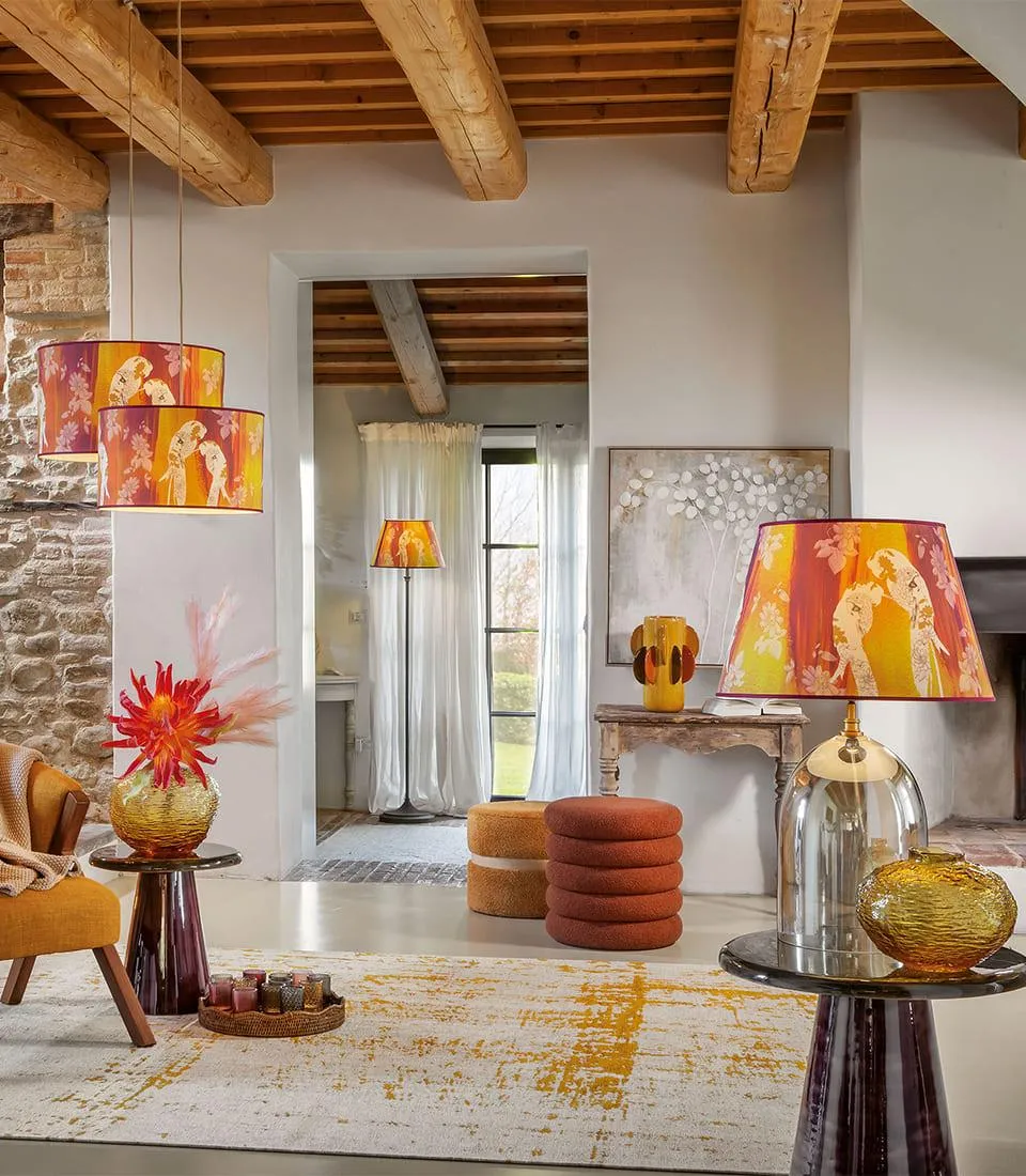 Paralume a sospensione cilindrico - Pappagalli