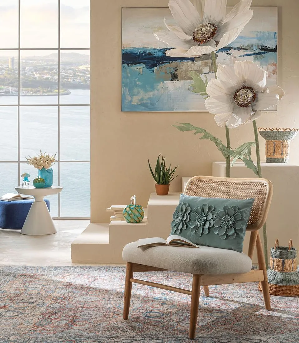 Fiore decorativo con base 155h - margherita