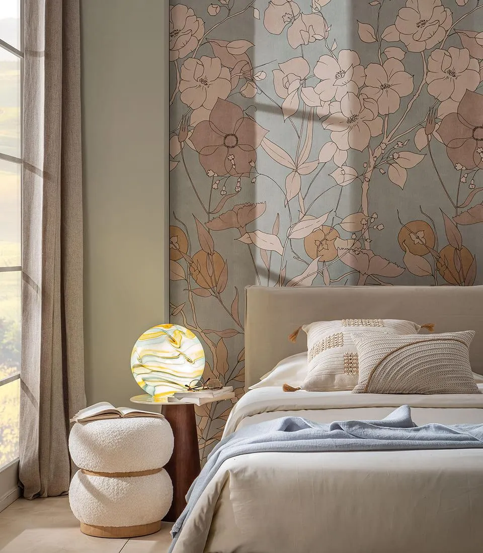 Carta da parati 3,18x3m - casale fiorito