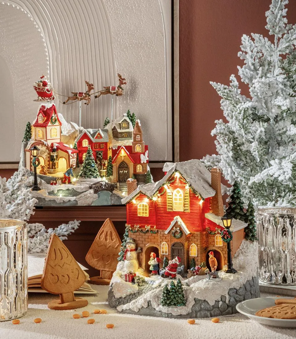 Decorazione da appoggio Villaggio Renne Volanti