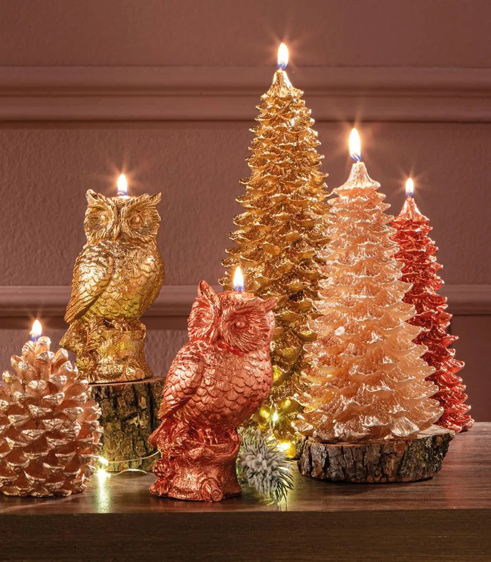 Candela albero grande champagne