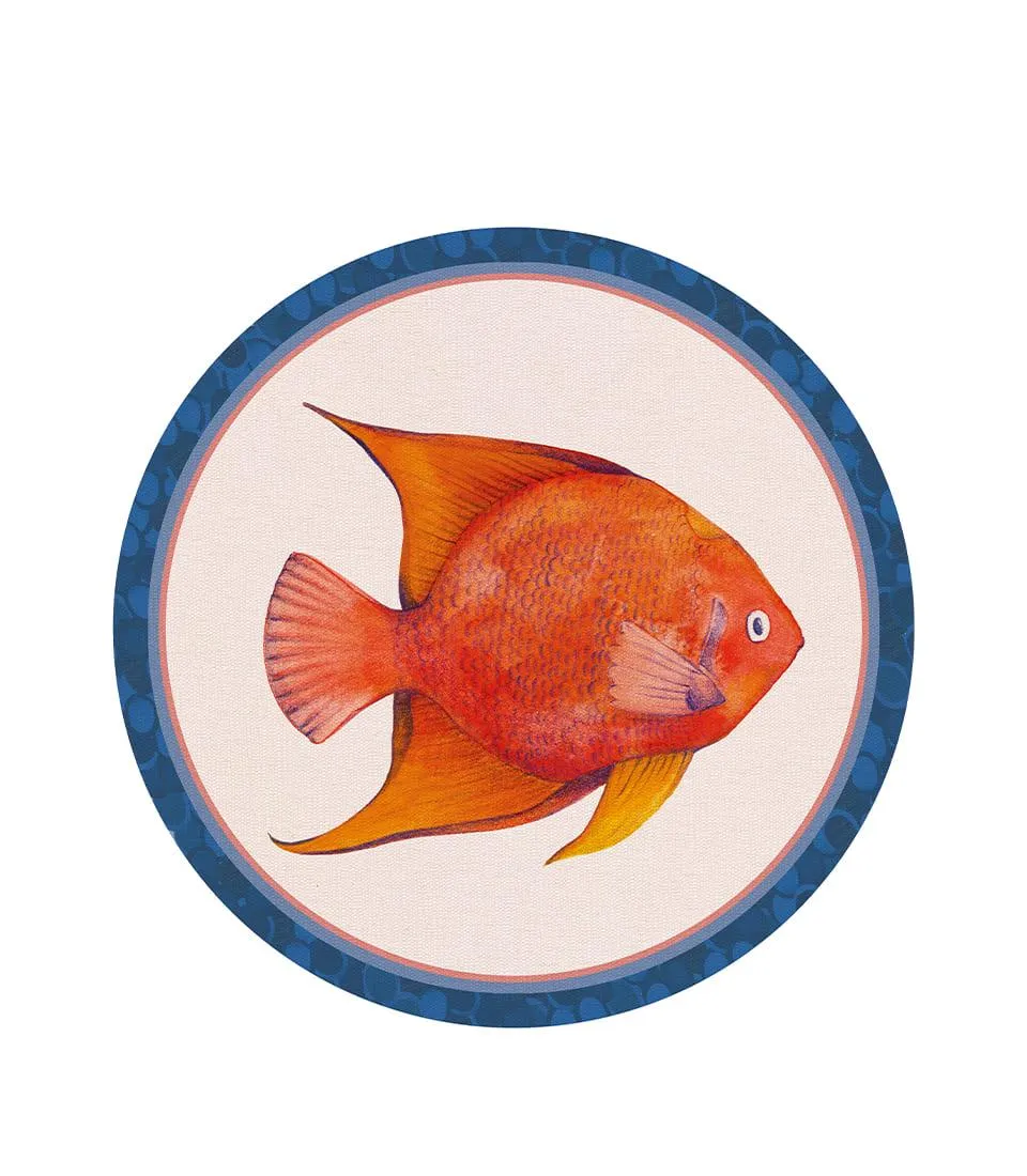 Tovaglietta rigida avorio Ø39 - Pesce Angelo Regina