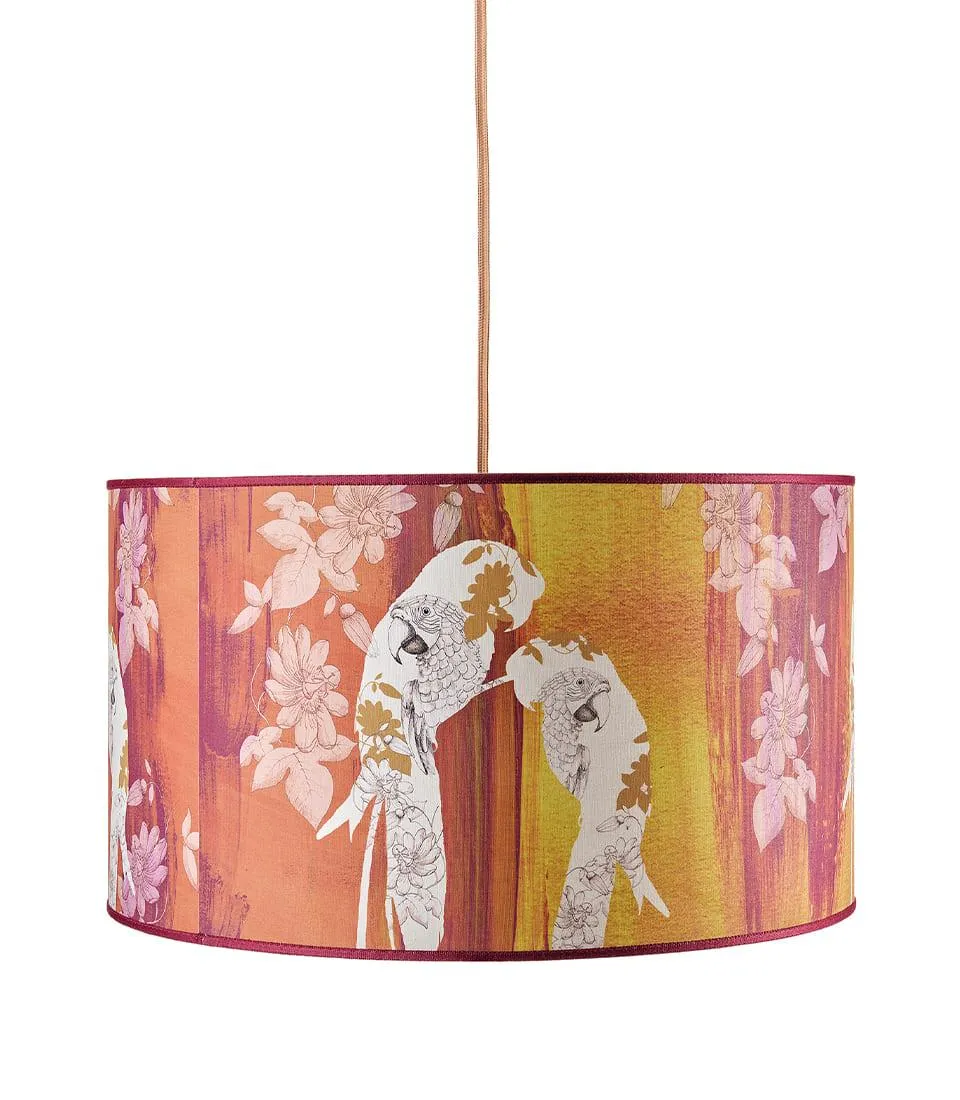 Paralume a sospensione cilindrico - Pappagalli