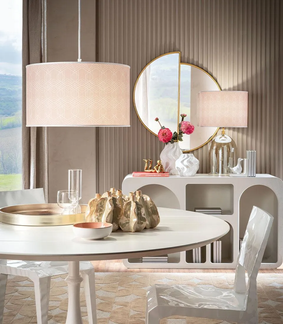 Paralume a sospensione cilindrico - Intrecci d'Oriente