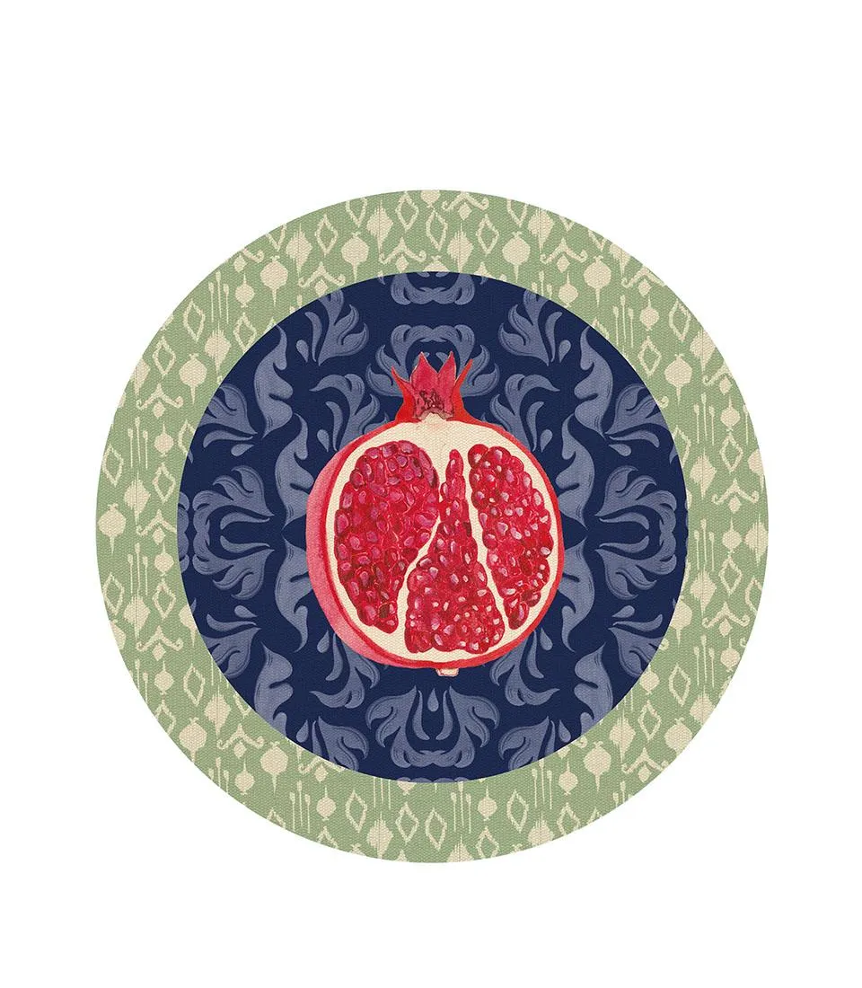 Tovaglietta rigida blu - Melograno d'Oriente