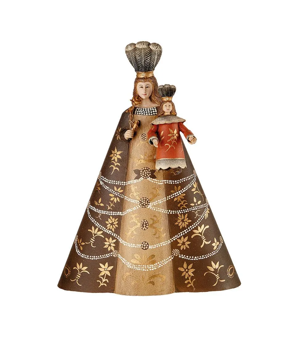 Vergine Maria con mantello marrone