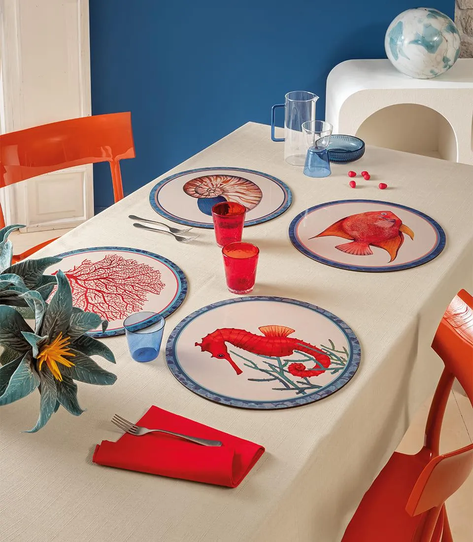 Tovaglietta rigida avorio Ø39 - Pesce Angelo Regina