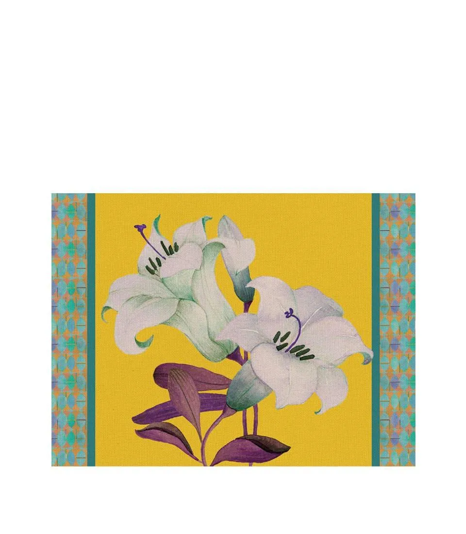 Tovaglietta rigida gialla - Giglio orientale