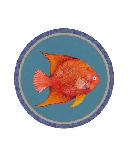 Tovaglietta rigida turchese Ø39 - Pesce Angelo Regina